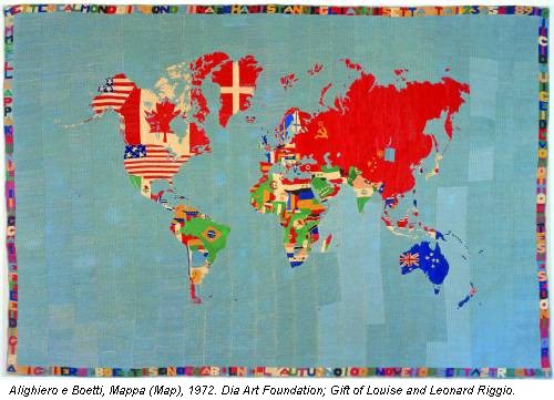 Alighiero e Boetti, Mappa (Map), 1972. Dia Art Foundation; Gift of Louise and Leonard Riggio.