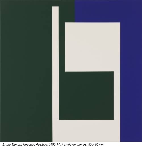 Bruno Munari, Negativo Positivo, 1950-75. Acrylic on canvas, 80 x 80 cm