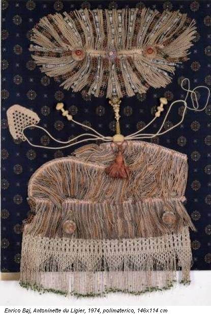 Enrico Baj, Antoninette du Ligier, 1974, polimaterico, 146x114 cm