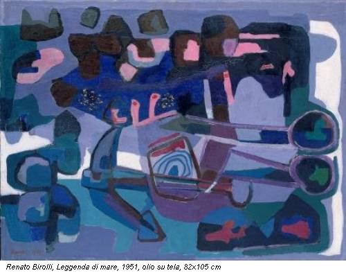 Renato Birolli, Leggenda di mare, 1951, olio su tela, 82x105 cm