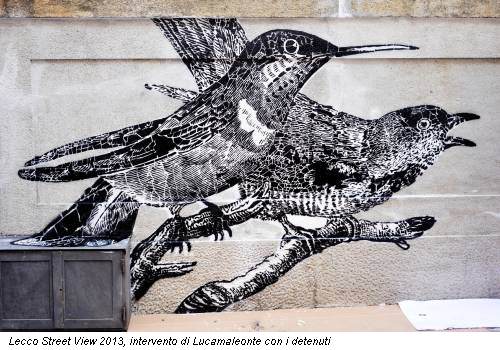 Lecco Street View 2013, intervento di Lucamaleonte con i detenuti