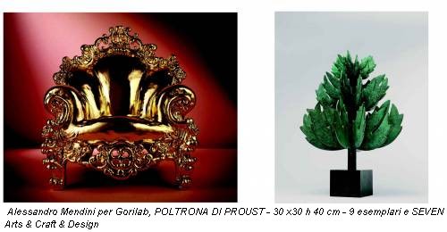 Alessandro Mendini per Gorilab, POLTRONA DI PROUST - 30 x30 h 40 cm - 9 esemplari e SEVEN Arts & Craft & Design