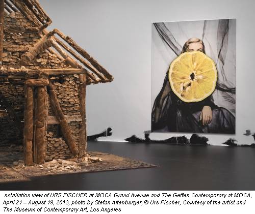 nstallation view of URS FISCHER at MOCA Grand Avenue and The Geffen Contemporary at MOCA, April 21 – August 19, 2013, photo by Stefan Altenburger, © Urs Fischer, Courtesy of the artist and The Museum of Contemporary Art, Los Angeles