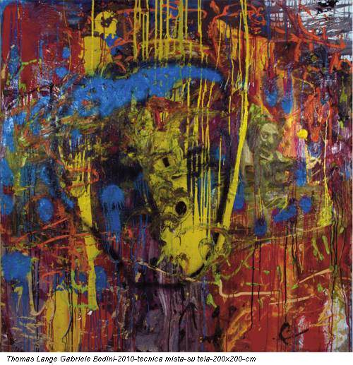 Thomas Lange Gabriele Bedini-2010-tecnica mista-su tela-200x200-cm