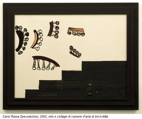 Carol Rama Speculazioni, 2002, olio e collage di camere d’aria di bicicletta