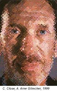 C. Close, A. Arne Glimcher, 1999