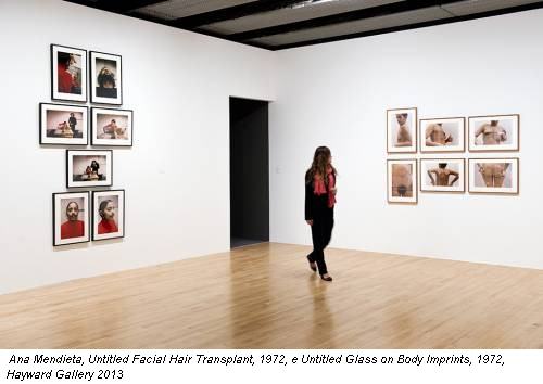 Ana Mendieta, Untitled Facial Hair Transplant, 1972, e Untitled Glass on Body Imprints, 1972, Hayward Gallery 2013