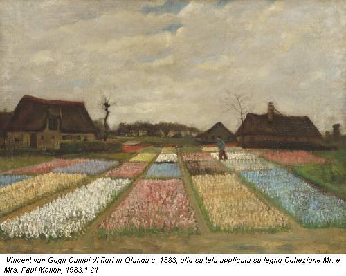 Vincent van Gogh Campi di fiori in Olanda c. 1883, olio su tela applicata su legno Collezione Mr. e Mrs. Paul Mellon, 1983.1.21
