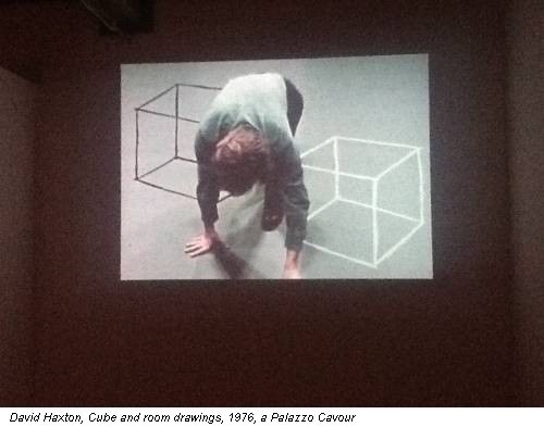David Haxton, Cube and room drawings, 1976, a Palazzo Cavour