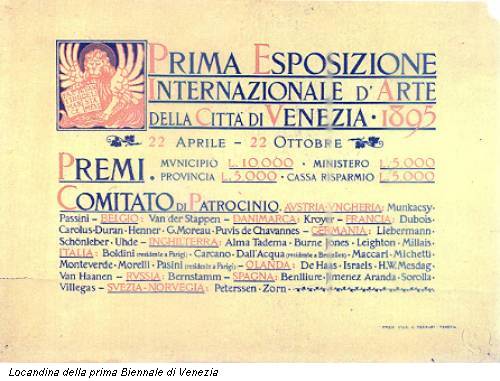 Locandina della prima Biennale di Venezia