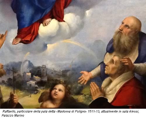 Raffaello, particolare della pala detta -Madonna di Foligno- 1511-13, attualmente in sala Alessi, Palazzo Marino