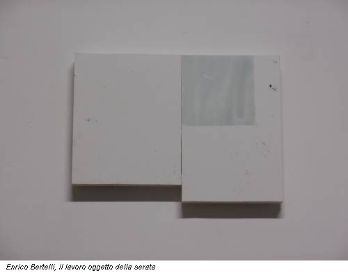 Enrico Bertelli, il lavoro oggetto della serata