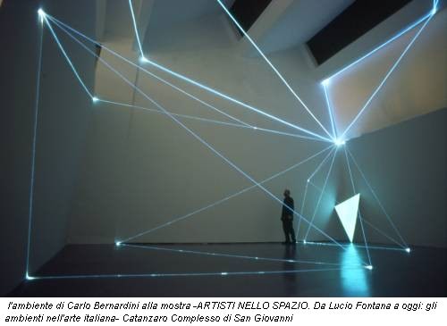 l'ambiente di Carlo Bernardini alla mostra -ARTISTI NELLO SPAZIO. Da Lucio Fontana a oggi: gli ambienti nell'arte italiana- Catanzaro Complesso di San Giovanni