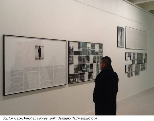 Sophie Calle, Vingt ans après, 2001 dettaglio dell'installazione