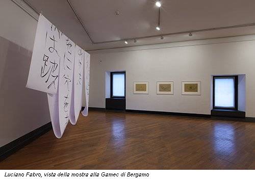 Luciano Fabro, vista della mostra alla Gamec di Bergamo
