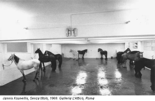 Jannis Kounellis, Senza titolo, 1969. Galleria L'Attico, Roma