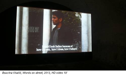 Bouchra Khalili, Words on street, 2013, HD video 18'