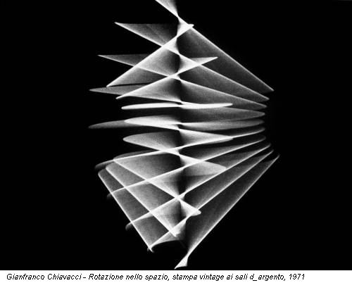 Gianfranco Chiavacci - Rotazione nello spazio, stampa vintage ai sali d_argento, 1971