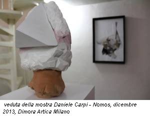 veduta della mostra Daniele Carpi - Nomos, dicembre 2013, Dimora Artica Milano