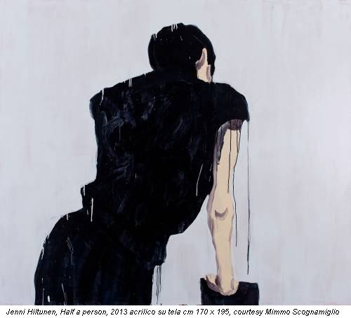 Jenni Hiltunen, Half a person, 2013 acrilico su tela cm 170 x 195, courtesy Mimmo Scognamiglio