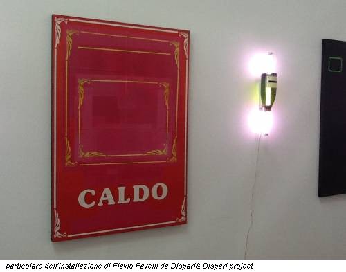 particolare dell'installazione di Flavio Favelli da Dispari& Dispari project