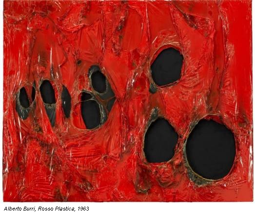 Alberto Burri, Rosso Plastica, 1963