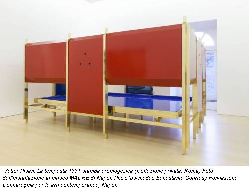 Vettor Pisani La tempesta 1991 stampa cromogenica (Collezione privata, Roma) Foto dell'installazione al museo MADRE di Napoli Photo © Amedeo Benestante Courtesy Fondazione Donnaregina per le arti contemporanee, Napoli