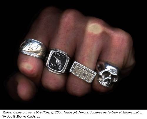 Miguel Calderon. sans titre (Rings). 2006 Tirage jet d'encre.Courtesy de l'artiste et kurimanzutto. Mexico &copy; Miguel Calderon
