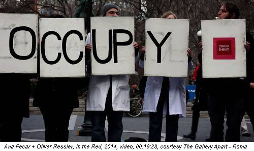 Ana Pecar + Oliver Ressler, In the Red, 2014, video, 00:19:28, courtesy The Gallery Apart - Roma