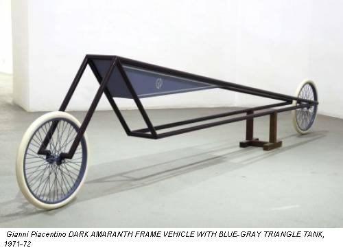 Gianni Piacentino DARK AMARANTH FRAME VEHICLE WITH BLUE-GRAY TRIANGLE TANK, 1971-72