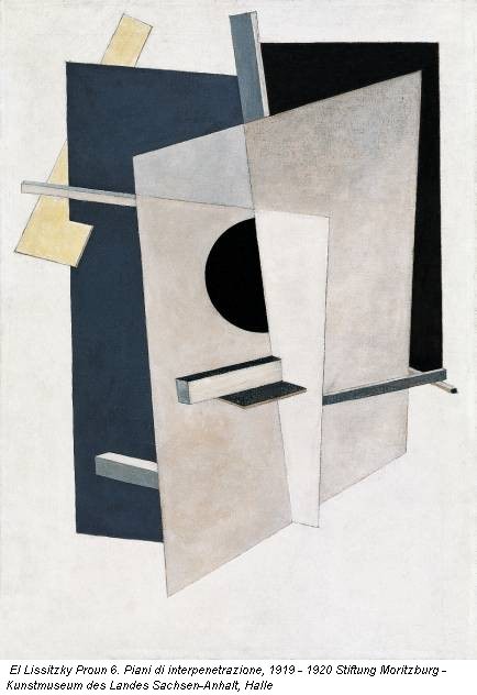 El Lissitzky Proun 6. Piani di interpenetrazione, 1919 - 1920 Stiftung Moritzburg - Kunstmuseum des Landes Sachsen-Anhalt, Halle