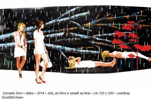 Corrado Zeni – Atlas – 2014 – olio, acrilico e smalti su tela – cm 120 x 200 – courtesy Guidi&Schoen