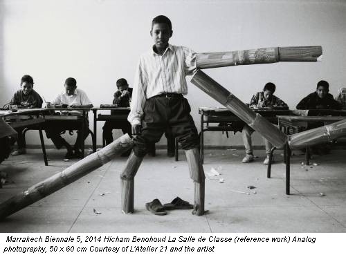 Marrakech Biennale 5, 2014 Hicham Benohoud La Salle de Classe (reference work) Analog photography, 50 x 60 cm Courtesy of L'Atelier 21 and the artist