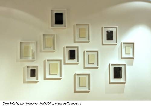 Ciro Vitale, La Memoria dell’Oblio, vista della mostra