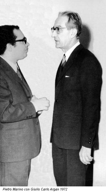 Pietro Marino con Giulio Carlo Argan 1972