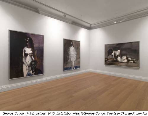 George Condo - Ink Drawings, 2013, Installation view, ©George Condo, Courtesy Skarstedt, London