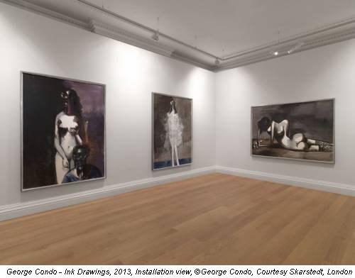 George Condo - Ink Drawings, 2013, Installation view, &copy;George Condo, Courtesy Skarstedt, London