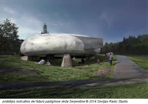 prototipo indicativo del futuro padiglione della Serpentine © 2014 Smiljan Radic Studio