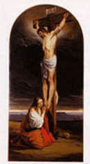 Francesco Hayez: crocifisso con la Maddalena