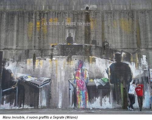 Manu Invisible, il nuovo graffito a Segrate (Milano)