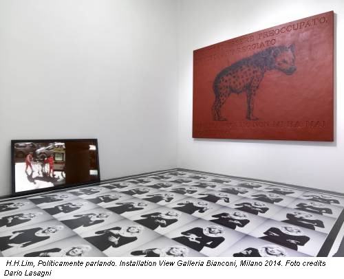 H.H.Lim, Politicamente parlando. Installation View Galleria Bianconi, Milano 2014. Foto credits Dario Lasagni