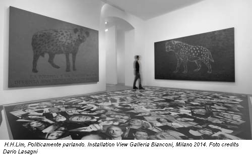 H.H.Lim, Politicamente parlando. Installation View Galleria Bianconi, Milano 2014. Foto credits Dario Lasagni