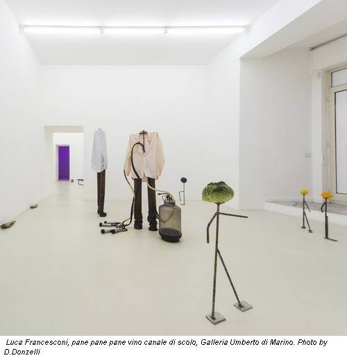 Luca Francesconi, pane pane pane vino canale di scolo, Galleria Umberto di Marino. Photo by D.Donzelli
