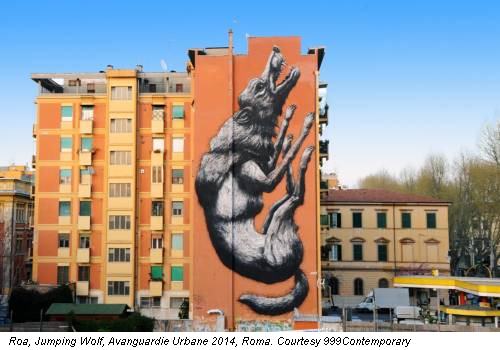 Roa, Jumping Wolf, Avanguardie Urbane 2014, Roma. Courtesy 999Contemporary