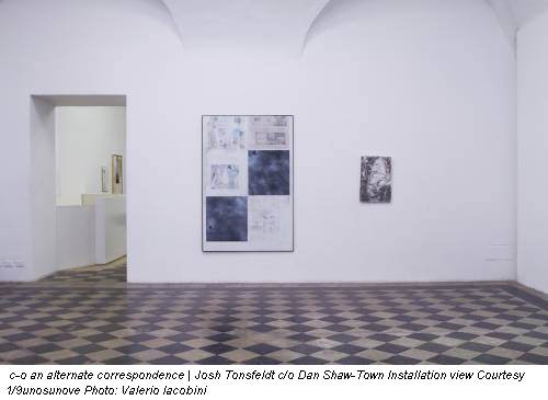 c-o an alternate correspondence | Josh Tonsfeldt c/o Dan Shaw-Town Installation view Courtesy 1/9unosunove Photo: Valerio Iacobini