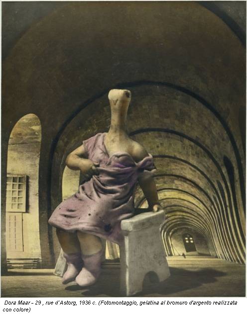 Dora Maar - 29 , rue d´Astorg, 1936 c. (Fotomontaggio, gelatina al bromuro d'argento realizzata con colore)
