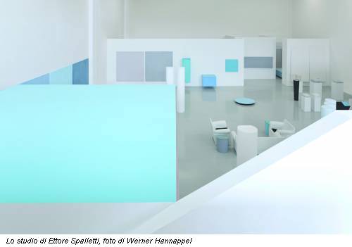 Lo studio di Ettore Spalletti, foto di Werner Hannappel