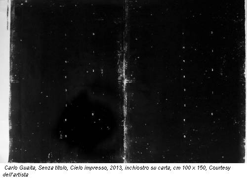 Carlo Guaita, Senza titolo, Cielo impresso, 2013, inchiostro su carta, cm 100 x 150, Courtesy dell’artista