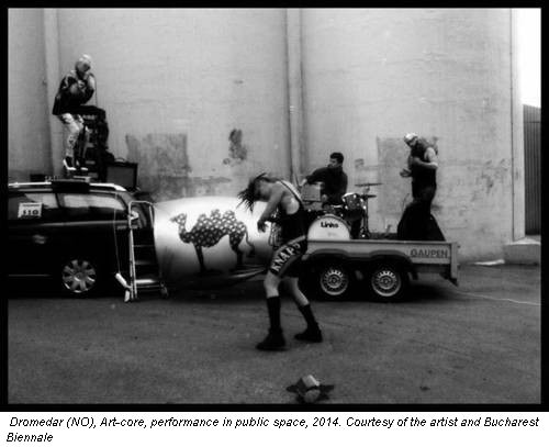 Dromedar (NO), Art-core, performance in public space, 2014. Courtesy of the artist and Bucharest Biennale