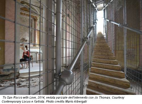 To San Rocco with Love, 2014, veduta parziale dell'intervento con Jo Thomas. Courtesy Contemporary Locus e l'artista. Photo credits Mario Albergati